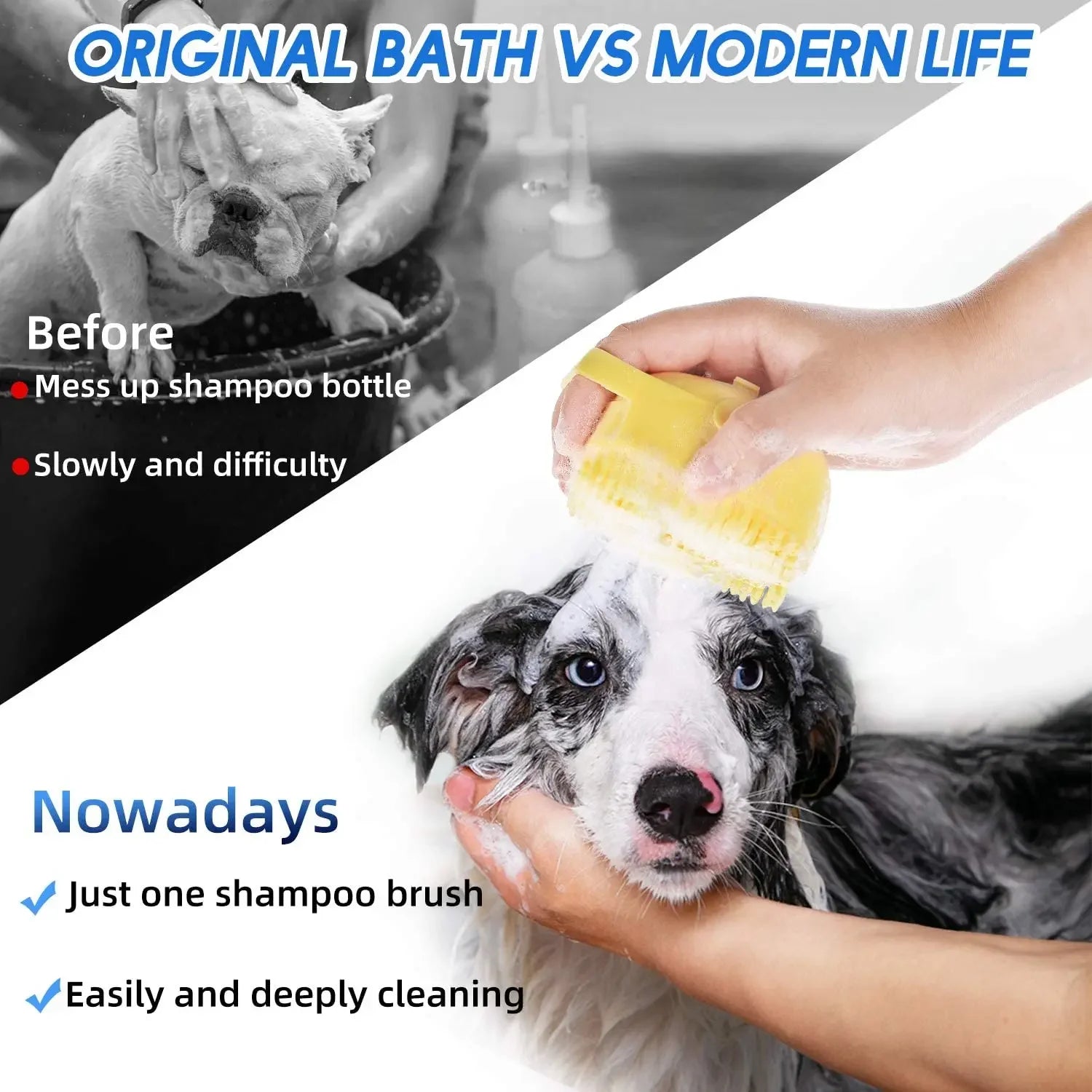 Pawower Pets™ 2 In 1 Pet Shampoo Brush